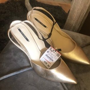 Zara gold heels